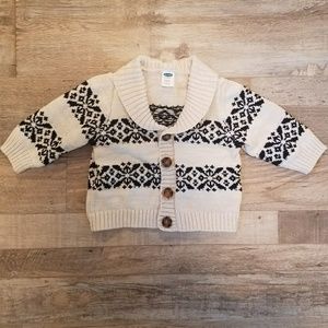 Old Navy Baby Boy Fair Isle Cardigan Sweater